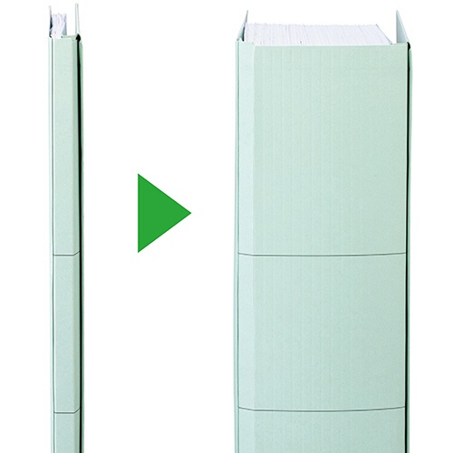 ＴＡＮＯＳＥＥ　背幅伸縮フラットファイル（エコノミータイプ）　Ａ４タテ　約８００枚収容　背幅１８～９８ｍｍ　グリーン　１冊3