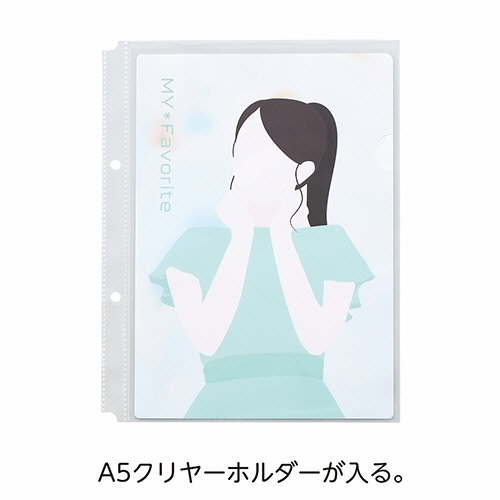 リヒトラブ　ｍｙｆａ　コレクションポケット　ワイド　Ａ５タテ　２穴　Ｎ－３３４０　１パック（１５枚）3