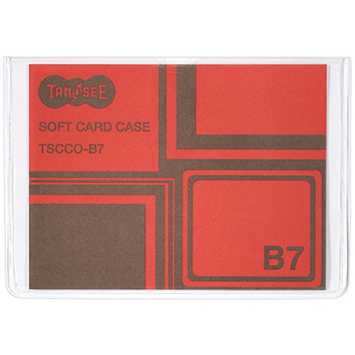ＴＡＮＯＳＥＥ　ソフトカードケース　Ｂ７　透明　再生オレフィン製　１枚1