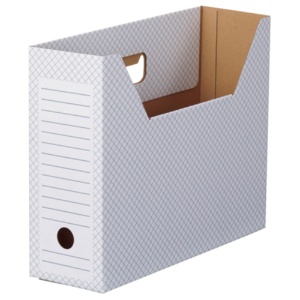 ＴＡＮＯＳＥＥ　ボックスファイル（ホワイト）　Ａ４ヨコ　背幅１００ｍｍ　ブルー　１パック（１０冊）1