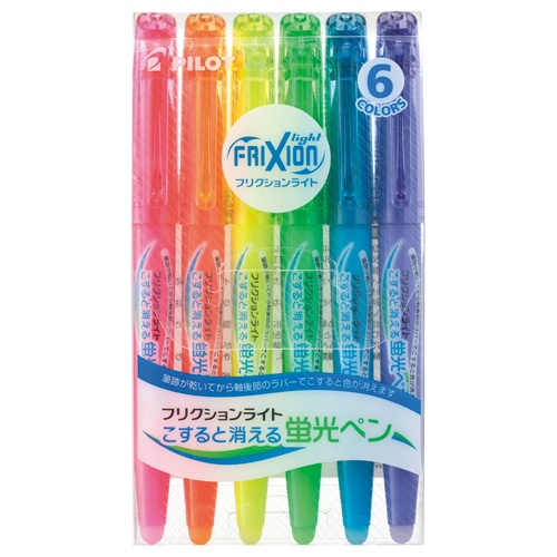 パイロット　蛍光ペン　フリクションライト　６色セット　ＳＦＬ－６０ＳＬ－６Ｃ　１パック1