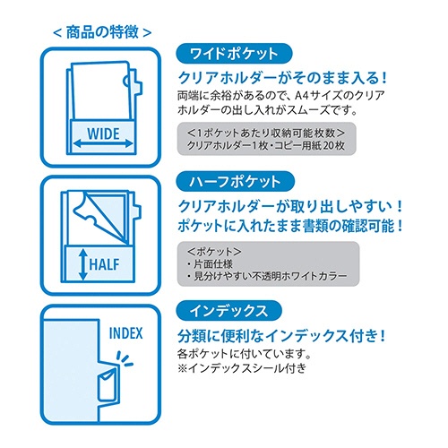 ナカバヤシ　ポイ・ホルダー　Ａ４ワイド　４ポケット　ピンク　ＣＢ５０３３Ｐ　１冊4