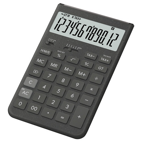 カシオ　Ｃｏｍｆｙ　デザイン電卓　１２桁　ジャストタイプ　ダークグレー　ＪＴ－２００Ｔ－ＧＹ－Ｎ　１台2