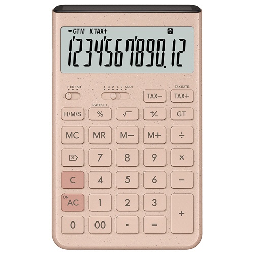 カシオ　Ｃｏｍｆｙ　デザイン電卓　１２桁　ジャストタイプ　グレイッシュピンク　ＪＴ－２００Ｔ－ＰＫ－Ｎ　１台1