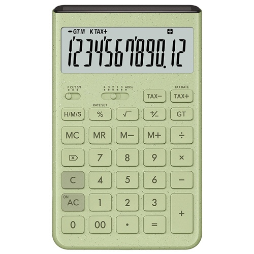 カシオ　Ｃｏｍｆｙ　デザイン電卓　１２桁　ジャストタイプ　グレイッシュグリーン　ＪＴ－２００Ｔ－ＧＮ－Ｎ　１台1