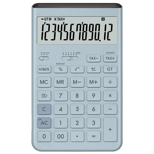 カシオ　Ｃｏｍｆｙ　デザイン電卓　１２桁　ジャストタイプ　グレイッシュブルー　ＪＴ－２００Ｔ－ＢＵ－Ｎ　１台1