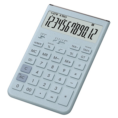 カシオ　Ｃｏｍｆｙ　デザイン電卓　１２桁　ジャストタイプ　グレイッシュブルー　ＪＴ－２００Ｔ－ＢＵ－Ｎ　１台2