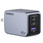 ユーグリーン　Ｎｅｘｏｄｅ　Ｐｒｏ　急速充電器　６５Ｗ　ＧａＮ　ＵＳＢ　Ｔｙｐｅ－Ｃ×２／Ａ×１　グレー　２５８７０　１個