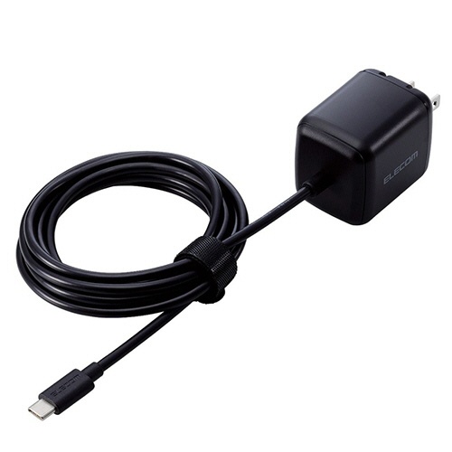 エレコム　ＵＳＢ　ＰｏｗｅｒＤｅｌｉｖｅｒｙ　４５Ｗ　ＡＣ充電器（ＵＳＢ　Ｔｙｐｅ－Ｃケーブル一体型）　ブラック　ＡＣＤＣ－ＰＤ８３４５ＢＫ　１個1