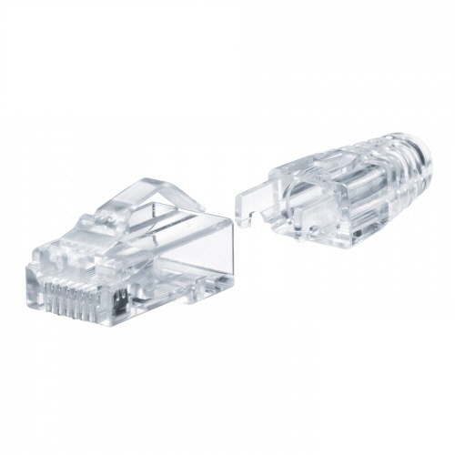 サンワサプライ　カテゴリ６Ａ　ＲＪ－４５コネクタ　貫通型、への字ラッチ、ブーツ付き　ＡＤＴ－６ＡＲＪＫＮＨ－１０　１パック（１０個）1