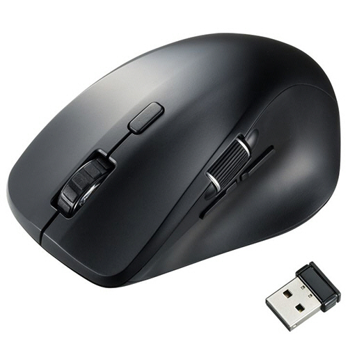 黒いワイヤレスマウス Windowsロゴ付き WINTEN ワイヤレスマウス WT-MS01-BK 無線 光学式 右利き 5