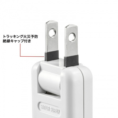 サンワサプライ　節電タップ　２Ｐ・４個口　ホワイト　３ｍ　ＴＡＰ－Ｂ１０７ＵＣ－３Ｗ　１個6
