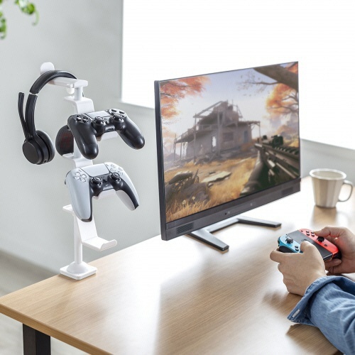 サンワサプライ　クランプ付きゲームコントローラースタンド（ヘッドフォンホルダー付）　ホワイト　ＪＹ－ＳＴＮ２Ｗ　１個7