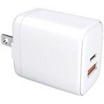 ハイディスク 2台同時に急速充電できる PD20W対応 USB充電器(USB-C×1+A×1) ホワイト HD-AC2P20WH 1個
