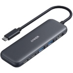 アンカージャパン　ＡＮＫＥＲ　３３２　ＵＳＢ－Ｃハブ（５－ｉｎ－１　ＰＤ１００Ｗ対応）　ブラック　Ａ８３５５０１１　１個