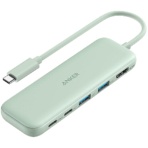 アンカージャパン　ＡＮＫＥＲ　３３２　ＵＳＢ－Ｃハブ（５－ｉｎ－１　ＰＤ１００Ｗ対応）　グリーン　Ａ８３５５０６１　１個