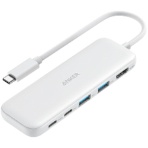 アンカージャパン　ＡＮＫＥＲ　３３２　ＵＳＢ－Ｃハブ（５－ｉｎ－１　ＰＤ１００Ｗ対応）　ホワイト　Ａ８３５５０２１　１個