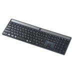 サンワサプライ　ソーラー充電Ｂｌｕｅｔｏｏｔｈキーボード　テンキー付き　ブラック　ＳＫＢ－ＢＴＥＣ１ＢＫ　１台