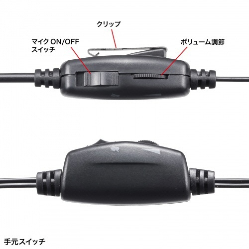 サンワサプライ　４極対応ヘッドセット（マイクミュート付き・軽量）　ＭＭ－ＨＳ４０８ＢＫ　１個2