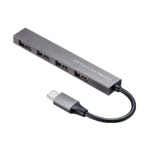 サンワサプライ　ＵＳＢ　Ｔｙｐｅ－Ｃ　ＵＳＢ２．０　４ポート　スリムハブ　シルバー　ＵＳＢ－２ＴＣＨ２３ＳＮ　１個