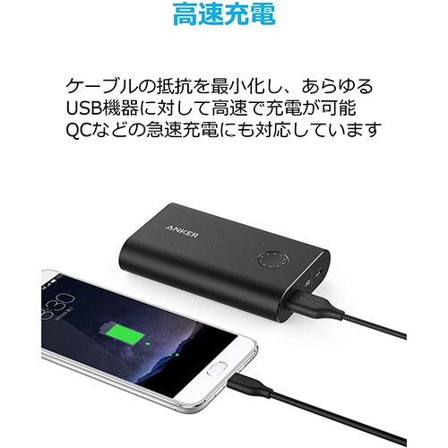 アンカージャパン　ＡＮＫＥＲ　ＰｏｗｅｒＬｉｎｅ　ＵＳＢ　Ｔｙｐｅ－Ｃケーブル　１．８ｍ　ブラック　Ａ８１６６０１１　１本3