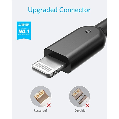 アンカージャパン　ＡＮＫＥＲ　ＰｏｗｅｒＬｉｎｅ　ＩＩ　ライトニングケーブル　１．８ｍ　ブラック　Ａ８４３３０１２　１本2