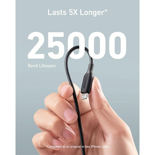 アンカージャパン　ＡＮＫＥＲ　ＰｏｗｅｒＬｉｎｅ　ＩＩＩ　ライトニングケーブル　０．９ｍ　ブラック　Ａ８８１２０１１　１本2
