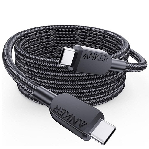 アンカージャパン　ＡＮＫＥＲ　ＵＳＢ－Ｃ＆ＵＳＢ－Ｃ　ケーブル（高耐久ナイロン）　１．８ｍ　ブラック　Ａ８１Ｃ６０１１　１本1