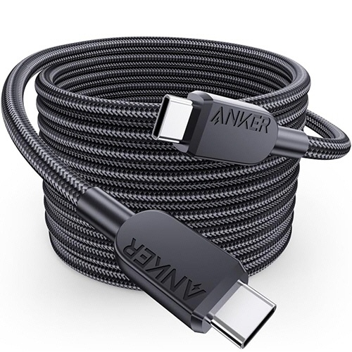 アンカージャパン　ＡＮＫＥＲ　ＵＳＢ－Ｃ＆ＵＳＢ－Ｃ　ケーブル（高耐久ナイロン）　３．０ｍ　ブラック　Ａ８１Ｃ７０１１　１本1