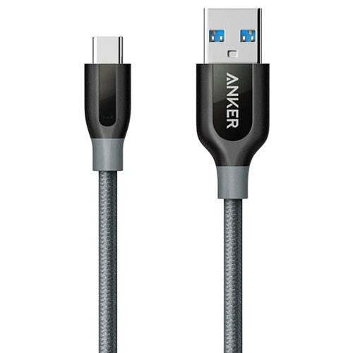アンカージャパン　ＡＮＫＥＲ　ＰｏｗｅｒＬｉｎｅ＋　ＵＳＢ－Ｃ＆ＵＳＢ－Ａ　ケーブル　０．９ｍ　グレー　Ａ８１６８０Ａ２　１本1