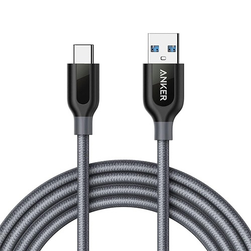 アンカージャパン　ＡＮＫＥＲ　ＰｏｗｅｒＬｉｎｅ＋　ＵＳＢ－Ｃ＆ＵＳＢ－Ａ　ケーブル（ＵＳＢ３．０対応）　１．８ｍ　グレー　Ａ８１６９０Ａ１　１本1