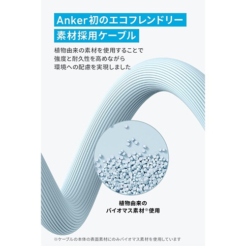 アンカージャパン　ＡＮＫＥＲ　５４３　エコフレンドリーＵＳＢ－Ｃ＆ＵＳＢ－Ｃ　ケーブル　０．９ｍ　ブルー　Ａ８０Ｅ１Ｎ３１　１本2