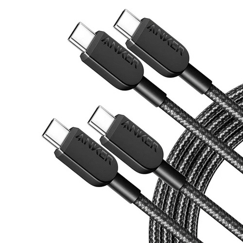 アンカージャパン　ＡＮＫＥＲ　３１０　高耐久ナイロン　ＵＳＢ－Ｃ＆ＵＳＢ－Ｃ　ケーブル　１．８ｍ　ブラック　Ｂ８１Ｅ６０１１　１パック（２本）1