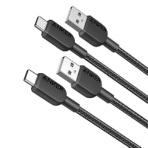 アンカージャパン　ＡＮＫＥＲ　３１０　高耐久ナイロン　ＵＳＢ－Ｃ＆ＵＳＢ－Ａ　ケーブル　ブラック