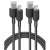 アンカージャパン　ＡＮＫＥＲ　３１０　高耐久ナイロン　ＵＳＢ－Ｃ＆ＵＳＢ－Ａ　ケーブル　１．８ｍ　ブラック　Ｂ８１Ｇ６０１１　１パック（２本）