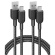 アンカージャパン　ＡＮＫＥＲ　３１０　高耐久ナイロン　ＵＳＢ－Ｃ＆ＵＳＢ－Ａ　ケーブル　１．８ｍ　ブラック　Ｂ８１Ｇ６０１１　１パック（２本）1