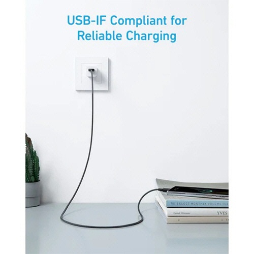 アンカージャパン　ＡＮＫＥＲ　３２２　ＵＳＢ－Ｃ＆ＵＳＢ－Ａ　ケーブル（ＵＳＢ２．０対応）　０．９ｍ　ブラック　Ａ８１Ｈ５Ｎ１１　１本2