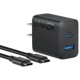 アンカージャパン 急速充電器 ANKER Charger(20W 2ポート)with USB-Cケーブル ブラック B2348N11 1個