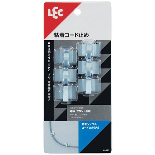 レック　粘着シンプルコード止め　大　Ｈ－６７５　１パック（６個）2