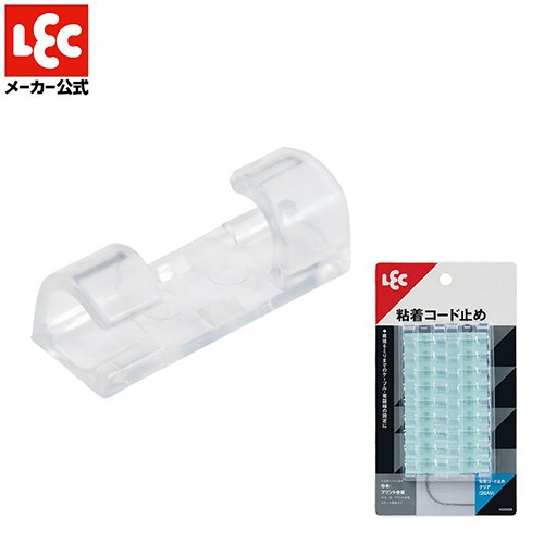 レック　粘着コード止め　クリア　Ｈ００４５６　１パック（２０個）3