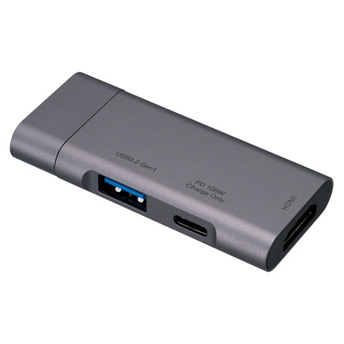 ナカバヤシ　ＰＤ対応　Ｔｙｐｅ－Ｃ　ポケットサイズドッキングステーション　グレー　ＵＤ－Ｃ０８ＧＹ　１個1