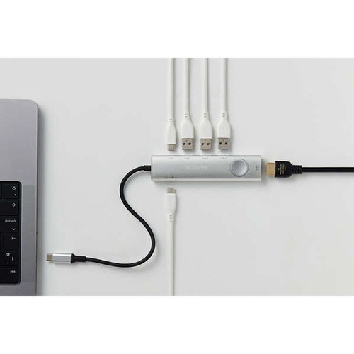 エレコム　画面ＯＮＯＦＦ　ドッキングステーション　６ｉｎ１　シルバー　ＤＳＴ－Ｓ０６０ＢＰＳＶ　１個9