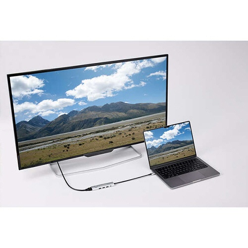 エレコム　画面ＯＮＯＦＦ　ドッキングステーション　６ｉｎ１　シルバー　ＤＳＴ－Ｓ０６０ＢＰＳＶ　１個10