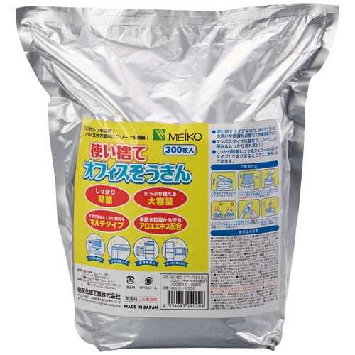 明晃化成工業　使い捨て　オフィスぞうきん（ＯＡクリーナー大判極厚）　詰替　ＫＣＬ７１－Ｐ３００　１パック（３００枚）1