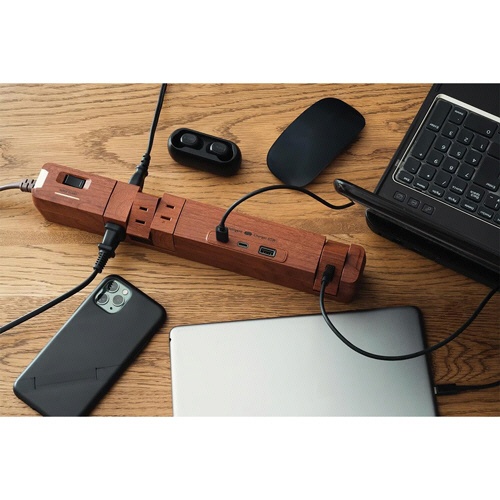 ファーゴ　ＴＡＰＫＩＮＧ　電源タップ　ＵＳＢ　ＰＤ６５Ｗ　ＡＣ６個口　ＵＳＢ－Ｃ／Ａ×各２ポート　ダークウッド　Ｔ５ＤＷ　１個6