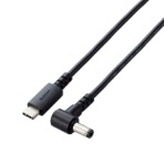 エレコム ノートPC用充電ケーブル(USB Type-C/DC5.5mmコネクター/60W) ブラック 2m RoHS指令準拠(10物質) DC-PDF20BK 1本