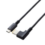 エレコム　ノートＰＣ用充電ケーブル（ＵＳＢ　Ｔｙｐｅ－Ｃ／ＤＣ角コネクター／６０Ｗ）　ブラック　２ｍ　ＲｏＨＳ指令準拠（１０物質）　ＤＣ－ＰＤＬ２０ＢＫ　１本