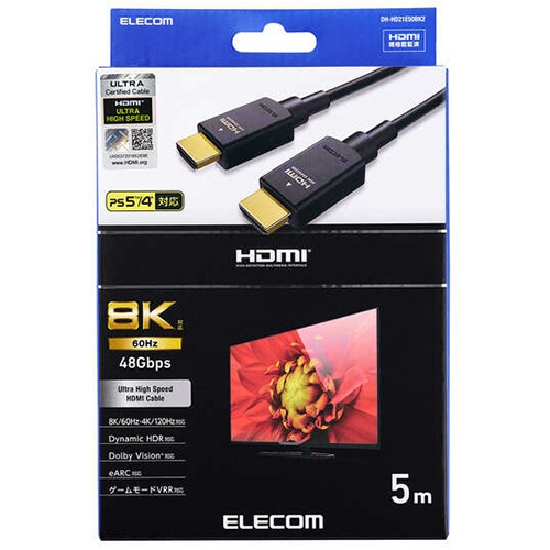 エレコム　ウルトラハイスピードＨＤＭＩケーブル　ブラック　５．０ｍ　ＲｏＨＳ指令準拠（１０物質）　ＤＨ－ＨＤ２１Ｅ５０ＢＫ２　１本2
