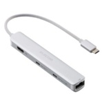 エレコム　ドッキングステーション　スリムタイプ　６ｉｎ１　シルバー　ＤＳＴ－Ｃ３０ＳＶ　１個