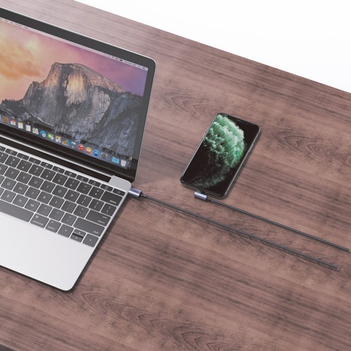 ユーグリーン　ＵＳＢ－Ｃ　ｔｏ　Ｌ型Ｌｉｇｈｔｎｉｎｇケーブル　１ｍ　６０７６３　１本2